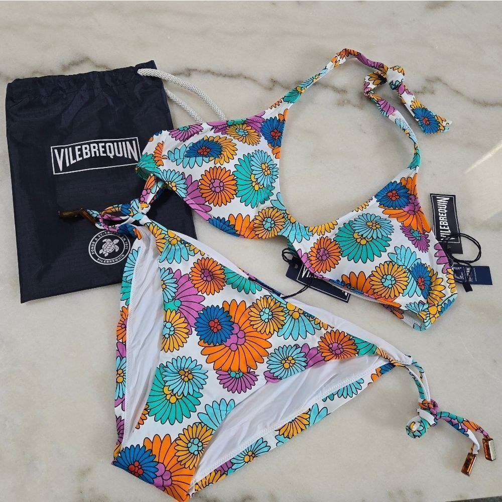 Vilebrequin Floral Bikini Set Swimsuit Size S